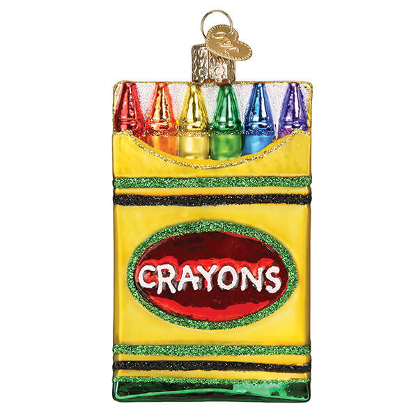 School & Graduation Box Of Crayons - No Box by Old World Christmas (Newer)-1
