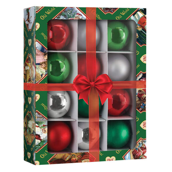 Glass Ball Sets Classics Balls-Set Of 12 - Boxed by Old World Christmas (Newer)-1