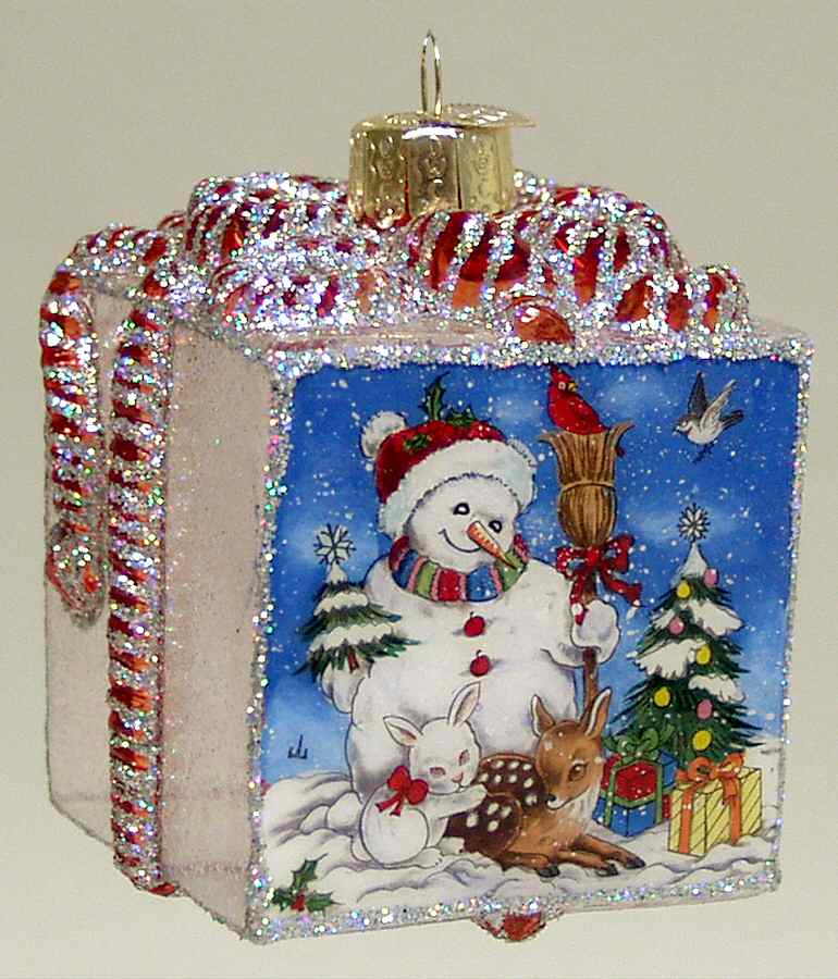 Inside Art Snowman And Friends - With Box Bx685 by Old World Christmas (Newer)-1