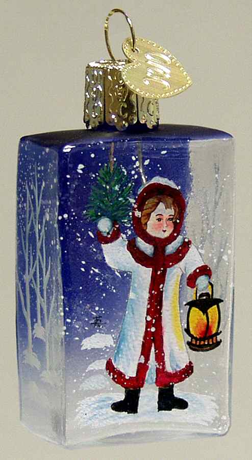 Inside Art Child With Lantern - With Box Bx1713 by Old World Christmas (Newer)-1