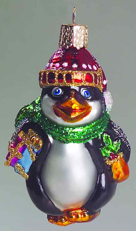 Birds-Hanging Perky Penguin - No Box by Old World Christmas (Newer)-1