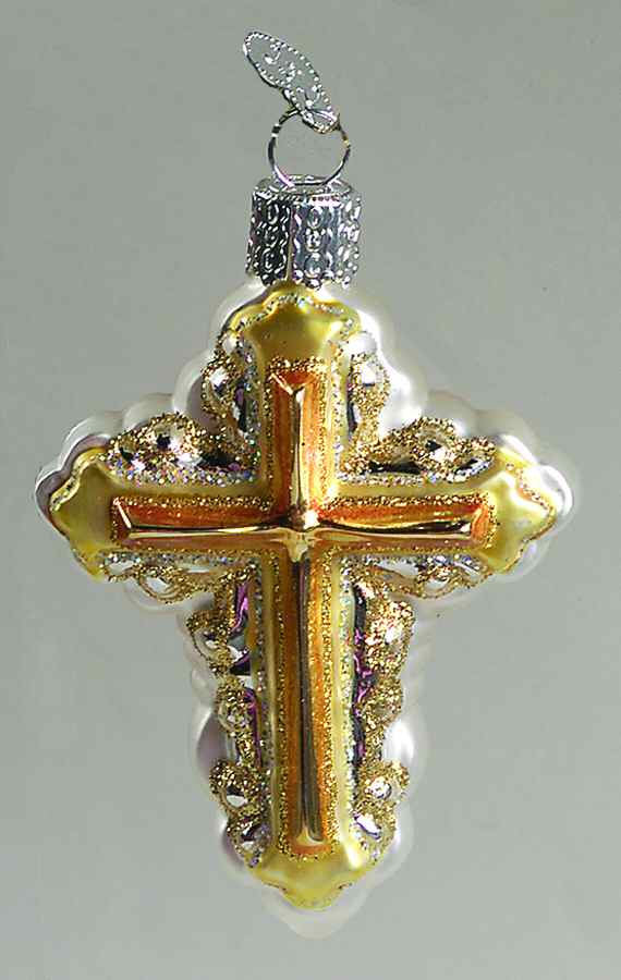 Religious Ornate Cross - No Box by Old World Christmas (Newer)-1