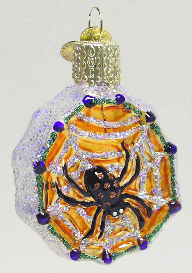 Inside Art-Halloween Mr Bones Spider Web - Boxed by Old World Christmas (Newer)-1