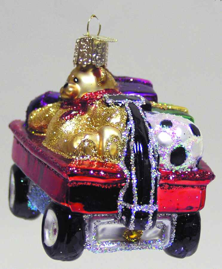 Fun and Games Toy Wagon - No Box by Old World Christmas (Newer)-1