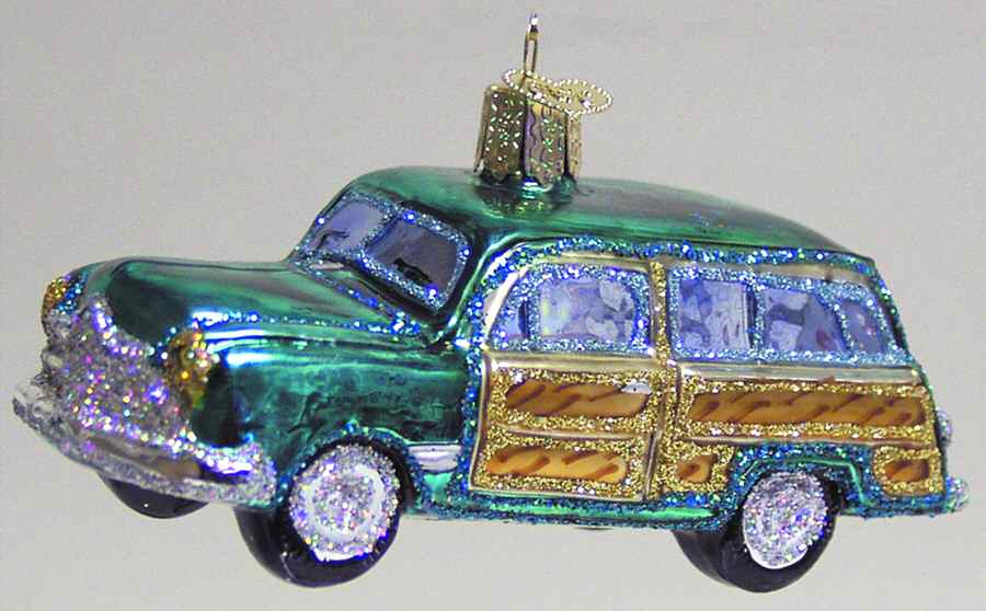 Transportation Woody Wagon - No Box by Old World Christmas (Newer)-1