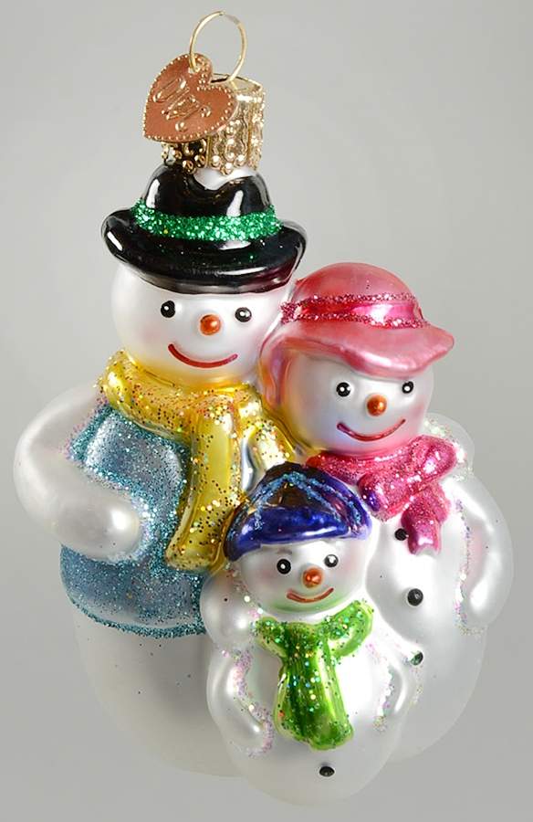 Snowmen Snow Family - No Box by Old World Christmas (Newer)-1