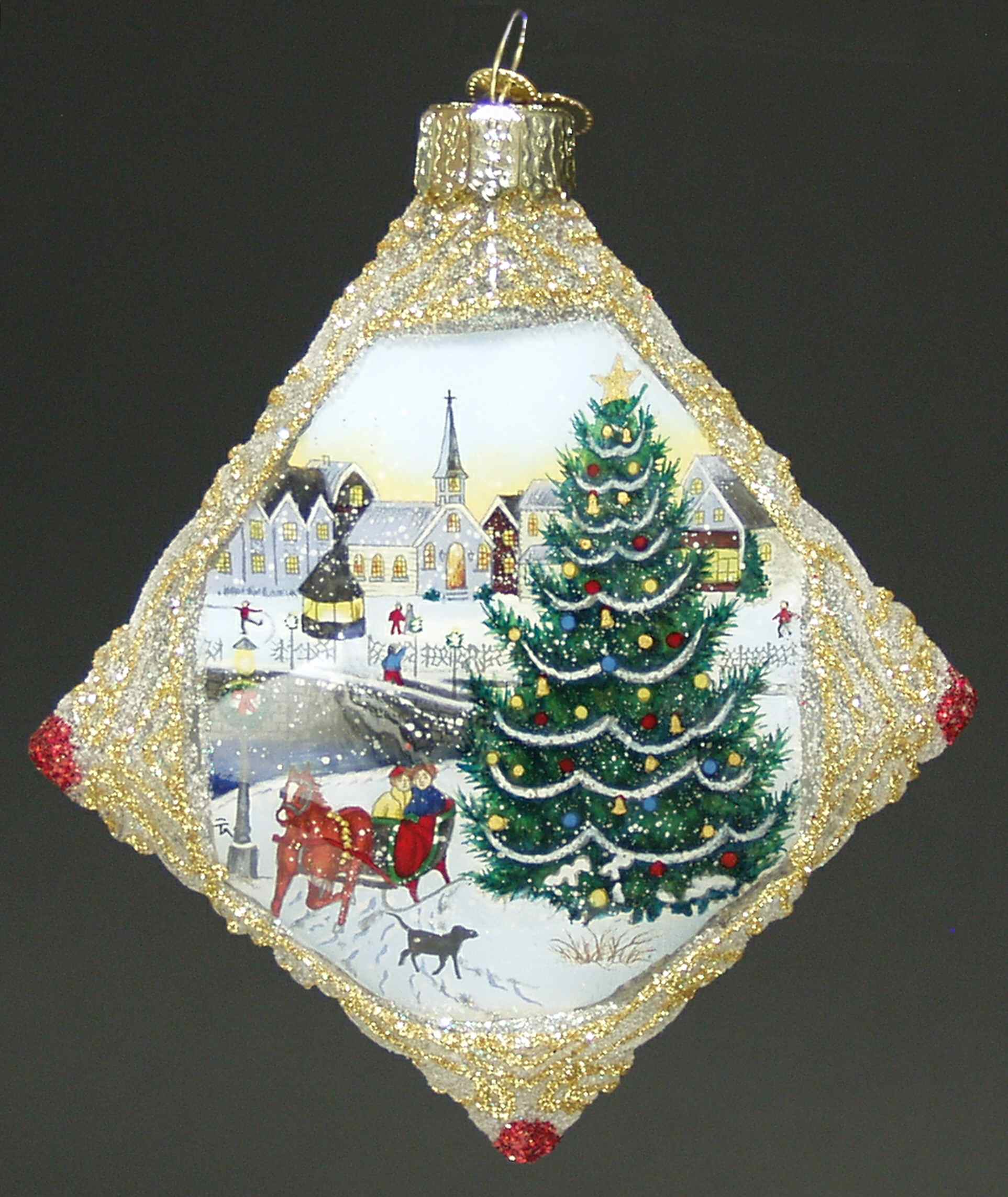 Inside Art Christmas Village - With Box Bx705 by Old World Christmas (Newer)-1