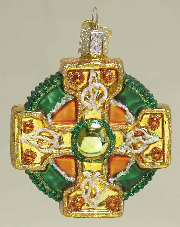 St Patrick's Day Celtic Medallion - No Box by Old World Christmas (Newer)-1