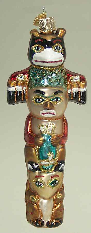 Vacation & Travel Totem Pole - No Box by Old World Christmas (Newer)-1