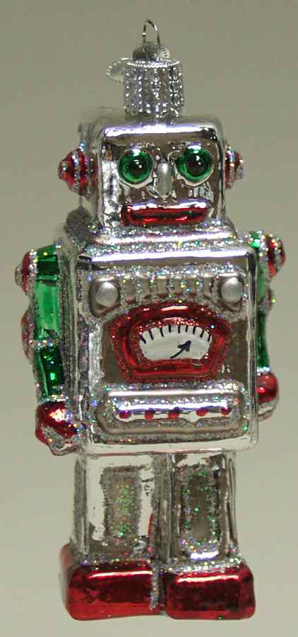 Fun and Games Retro Robot - No Box by Old World Christmas (Newer)-1