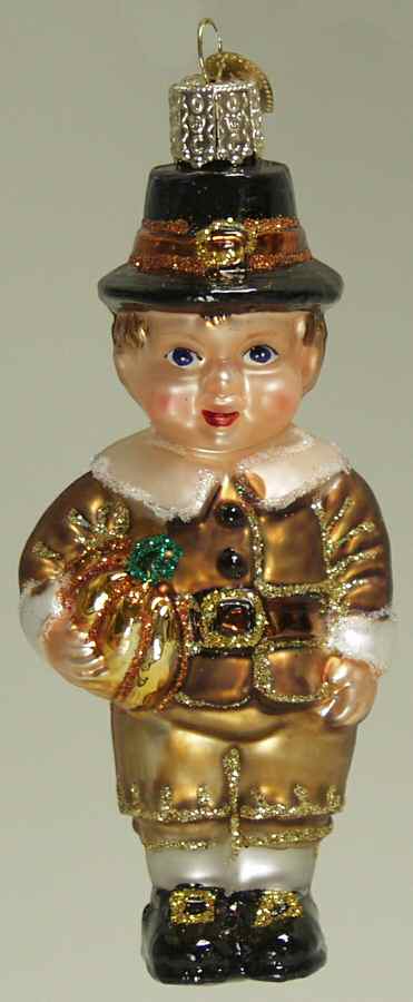 Thanksgiving & Harvest Pilgrim - Boy - No Box 57b by Old World Christmas (Newer)-1