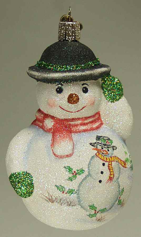 Snowmen Glistening Jolly Snowman - No Box by Old World Christmas (Newer)-1