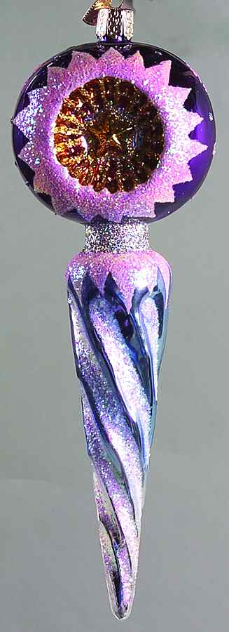 Traditional Shapes Icicle Reflector-Purple - No Box by Old World Christmas (Newer)-1