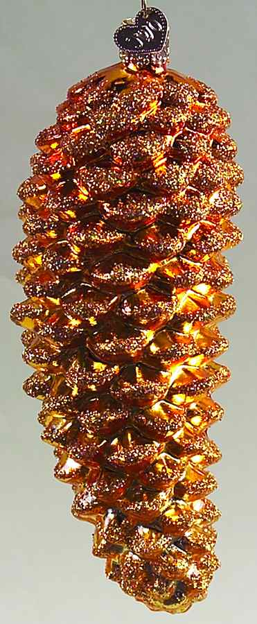 Trees & Cones & Wreaths Pine Cone - Gold Large - No Box by Old World Christmas (Newer)-1