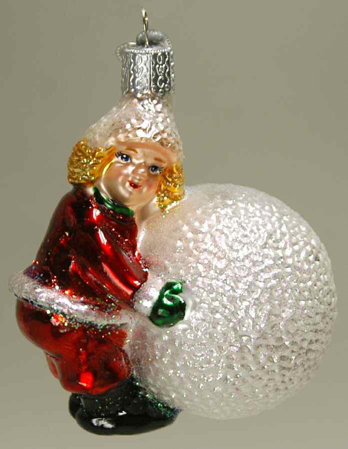 Fun and Games Snowball Fun - No Box by Old World Christmas (Newer)-1