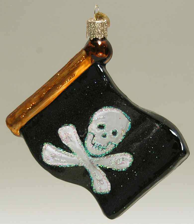 Fairy Tales, Legends & Literature Jolly Roger Flag - No Box by Old World Christmas (Newer)-1