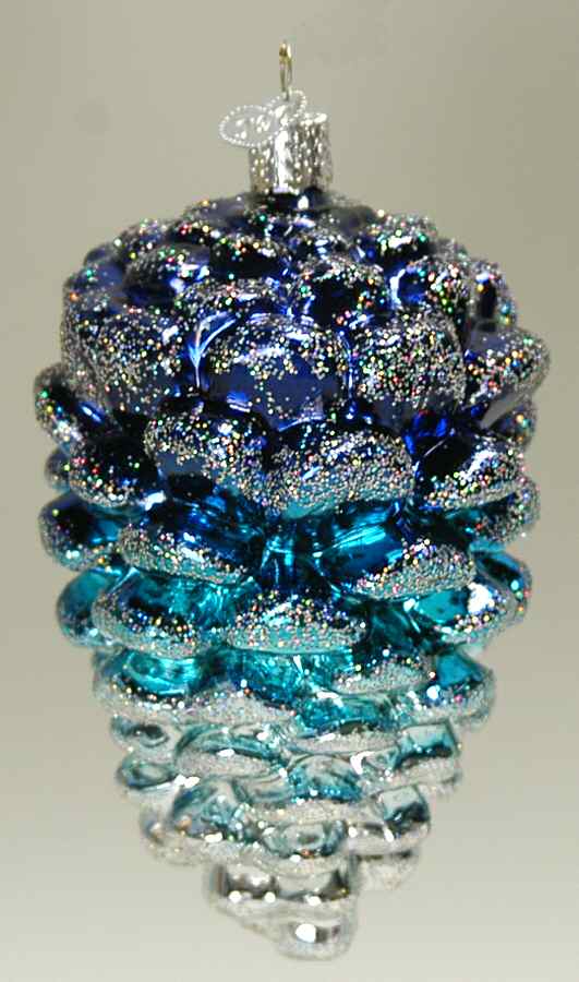 Trees & Cones & Wreaths Multi-Color Cone-Blue - No Box by Old World Christmas (Newer)-1