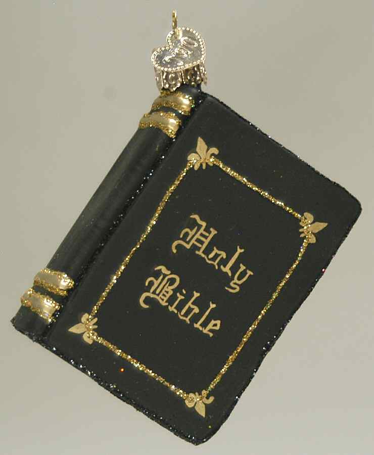 Religious Bible-Black - No Box by Old World Christmas (Newer)-1
