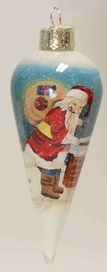 Inside Art Santa On Chimney - With Box Bx769 by Old World Christmas (Newer)-1
