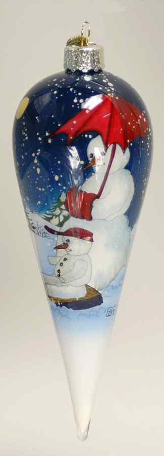 Inside Art Snow Mom With Umbrella - Boxed by Old World Christmas (Newer)-1