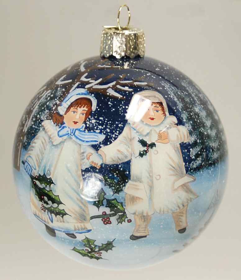 Inside Art Two Winter Girls - Boxed by Old World Christmas (Newer)-1