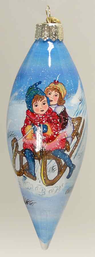 Inside Art Sledding Friends - Boxed by Old World Christmas (Newer)-1