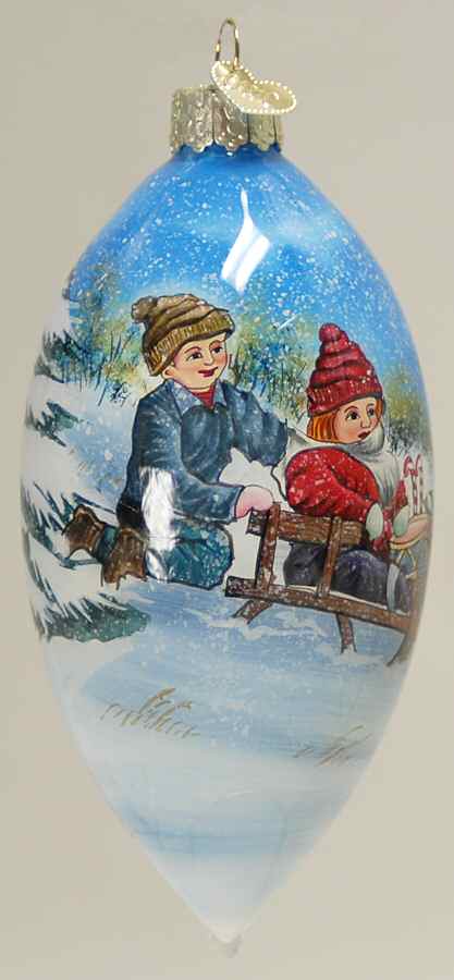 Inside Art Winter Sled - Boxed by Old World Christmas (Newer)-1