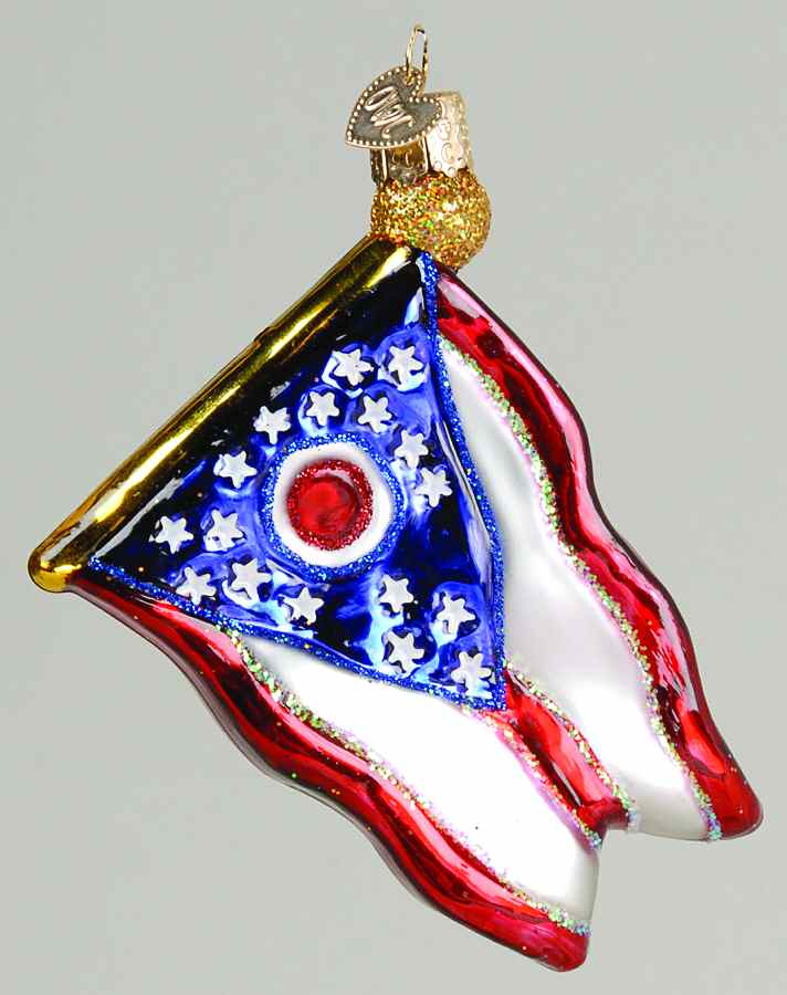 State Flag Ornaments Ohio State Flag - No Box by Old World Christmas (Newer)-1