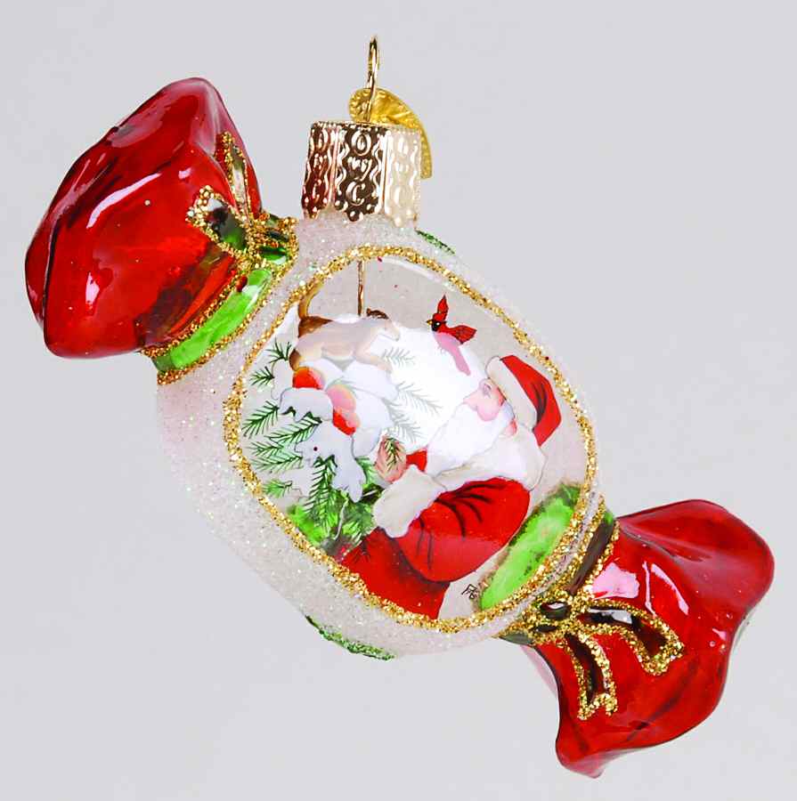 Inside Art Woodland Santa-Candy - With Box Bx1045 by Old World Christmas (Newer)-1