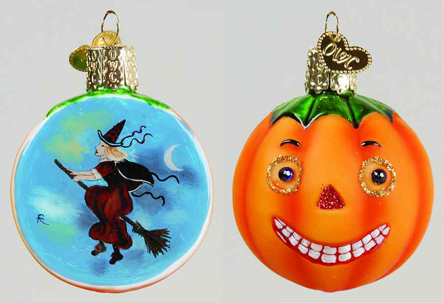 Inside Art-Halloween Witch On Broom - Boxed by Old World Christmas (Newer)-1