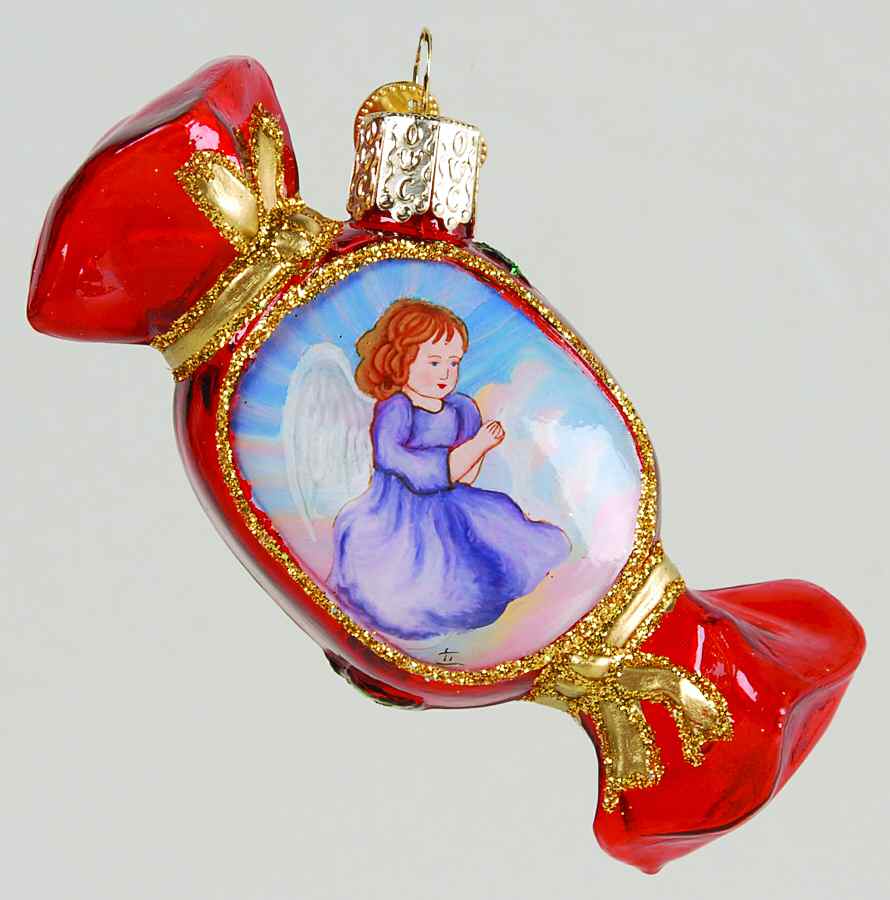 Inside Art Sweet Little Angel-Candy - With Box Bx1048 by Old World Christmas (Newer)-1