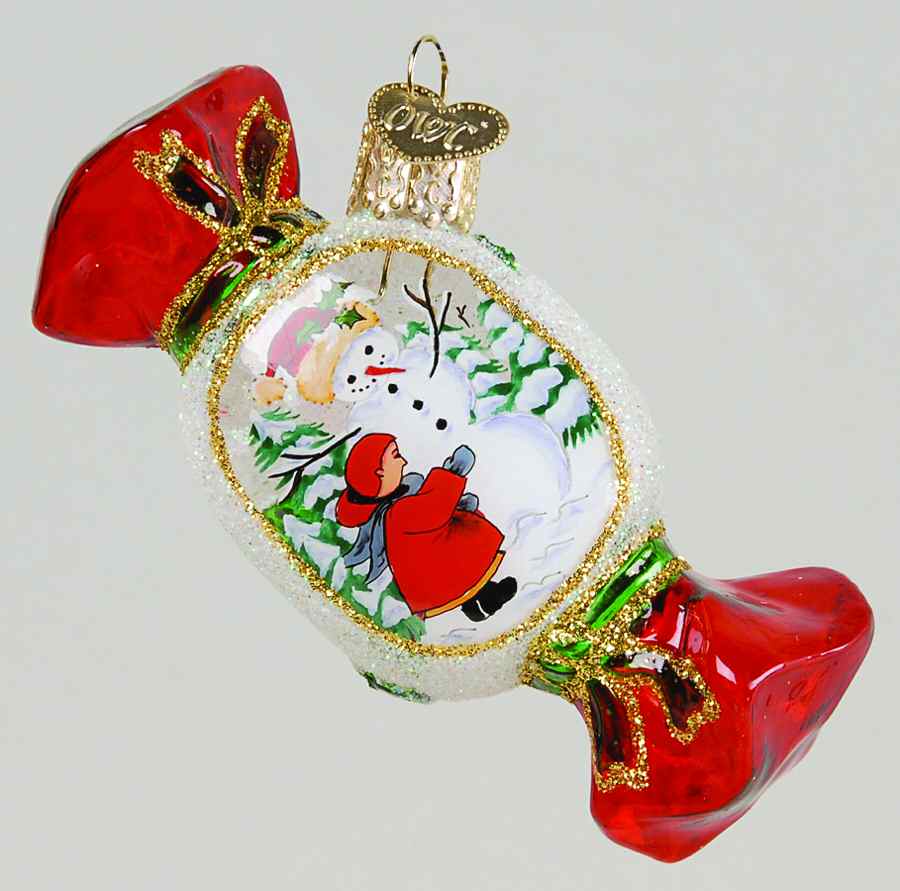 Inside Art Jolly Snowman-Candy - With Box Bx1046 by Old World Christmas (Newer)-1