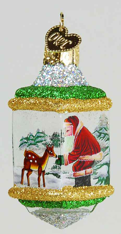 Inside Art Santa & Reindeer - With Box Bx1010 by Old World Christmas (Newer)-1