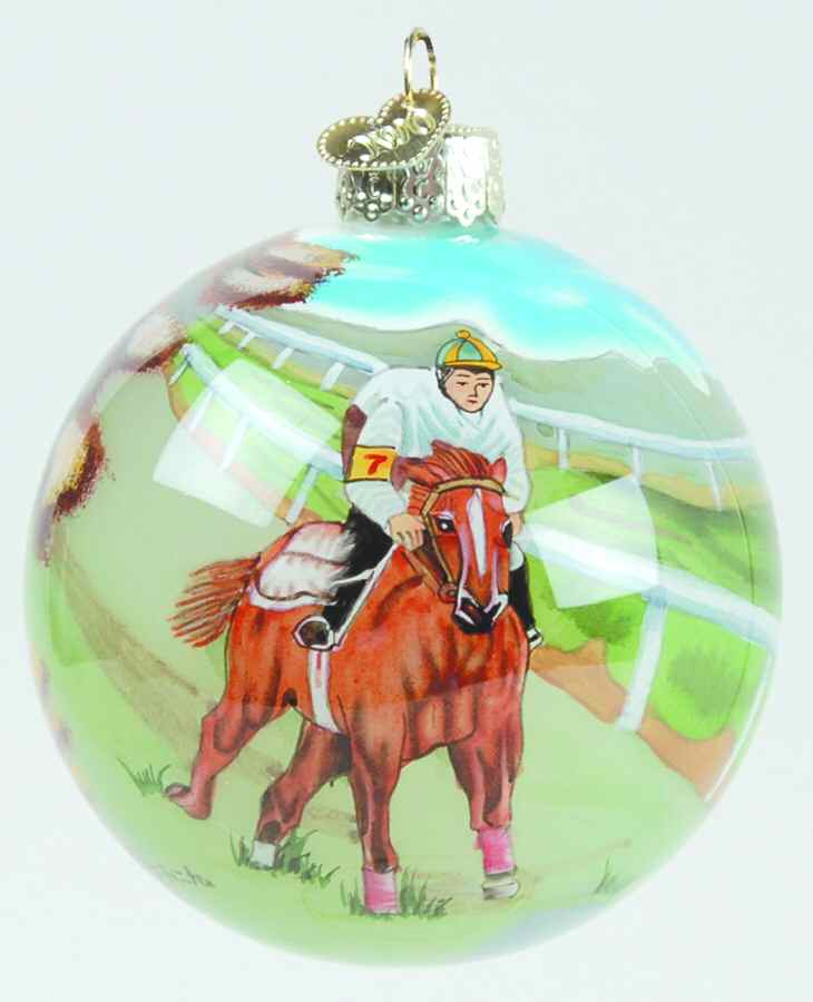 Inside Art Race Horse - Boxed by Old World Christmas (Newer)-1