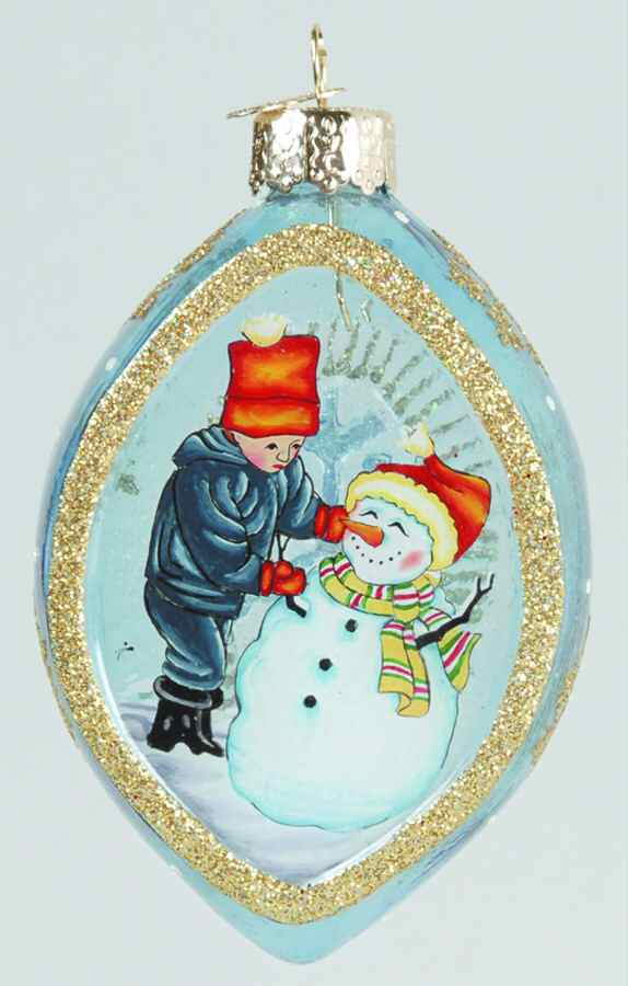 Inside Art Building My Snowman - With Box Bx1138 by Old World Christmas (Newer)-1