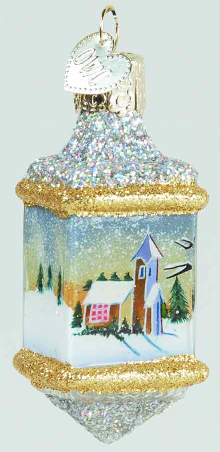Inside Art Winter Church - With Box Bx1005 by Old World Christmas (Newer)-1