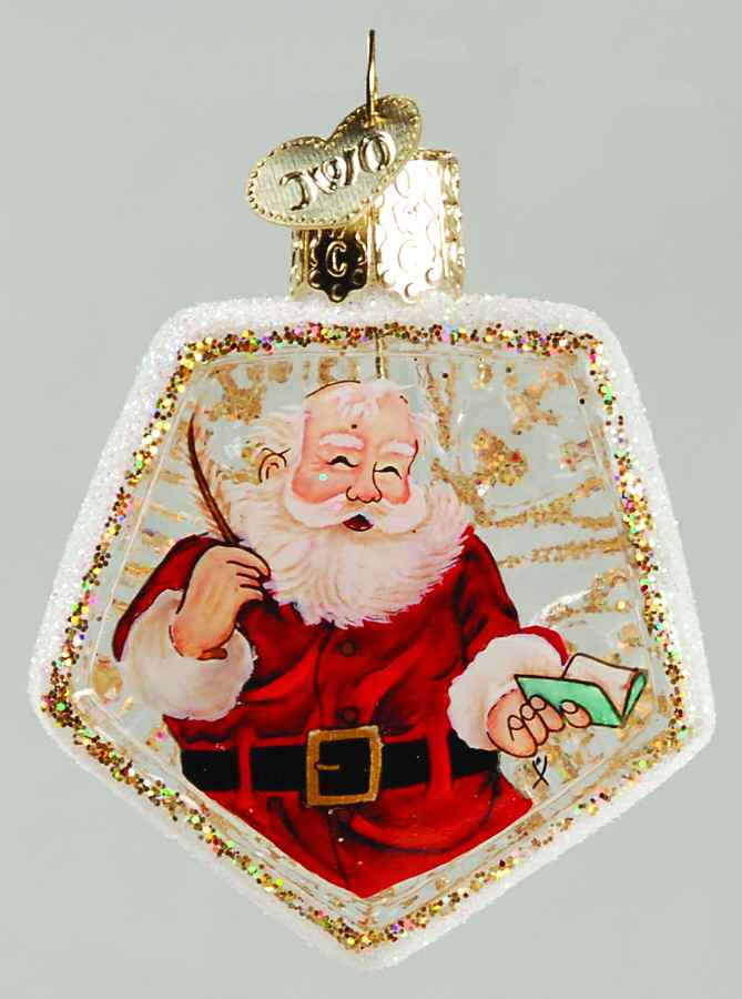 Inside Art Santa With Quill - Bx1089 With Box by Old World Christmas (Newer)-1