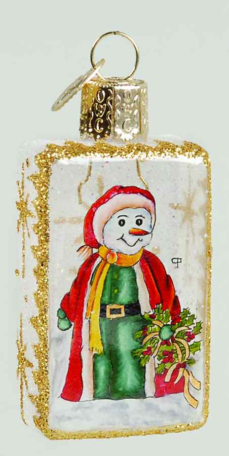 Inside Art Robed Snowman - With Box Bx1717 by Old World Christmas (Newer)-1