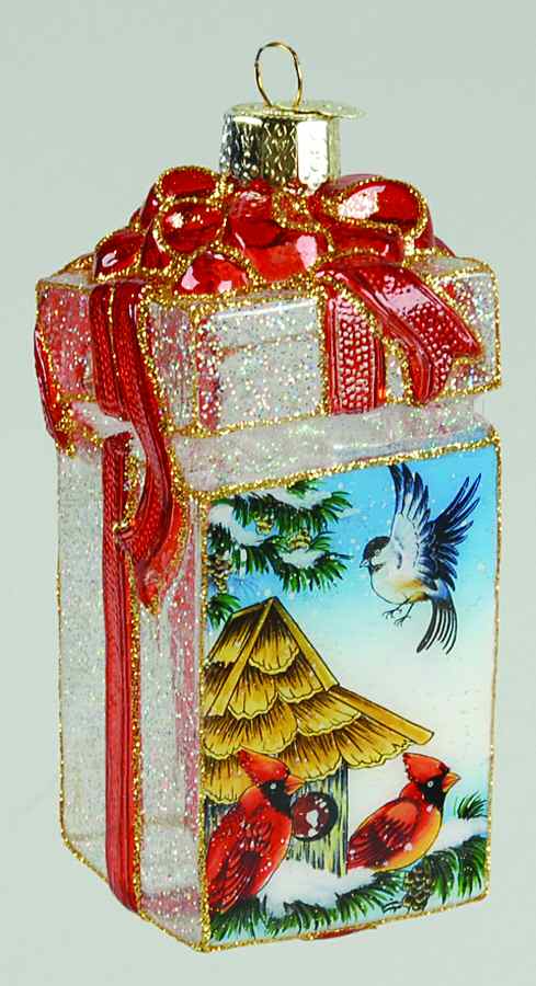 Inside Art Winter Birdhouse - With Box Bx696 by Old World Christmas (Newer)-1