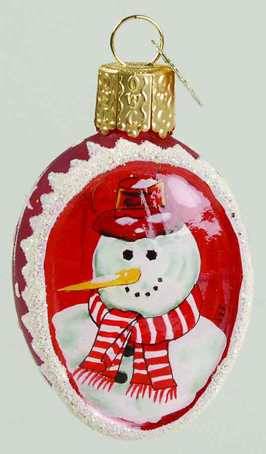Inside Art Peppermint Snowman - With Box Bx1505 by Old World Christmas (Newer)-1