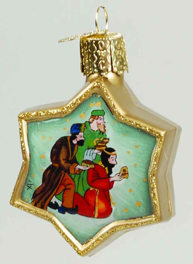 Inside Art Three Wise Men On Star - With Box Bx1602 by Old World Christmas (Newer)-1