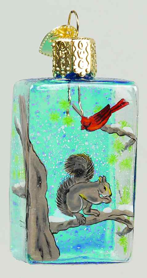 Inside Art Squirrel And Cardinal - With Box Bx1701 by Old World Christmas (Newer)-1