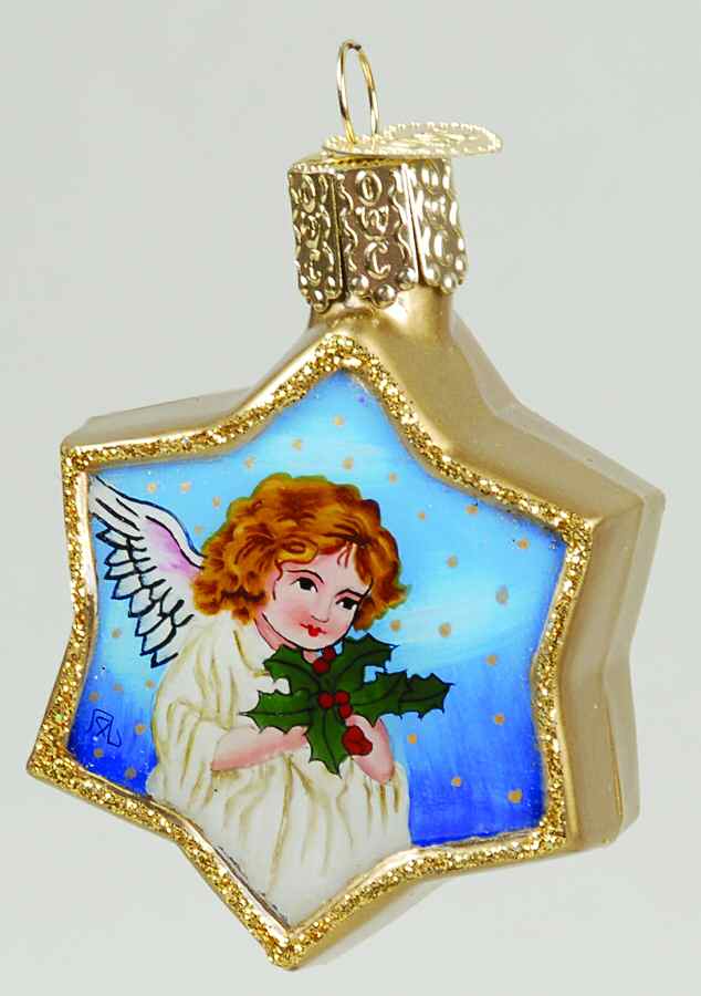 Inside Art Angel On Star - With Box Bx1603 by Old World Christmas (Newer)-1
