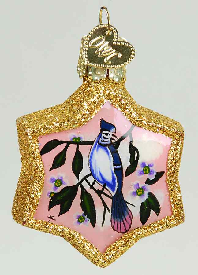 Inside Art Jay On Dogwood - With Box Bx1605 by Old World Christmas (Newer)-1