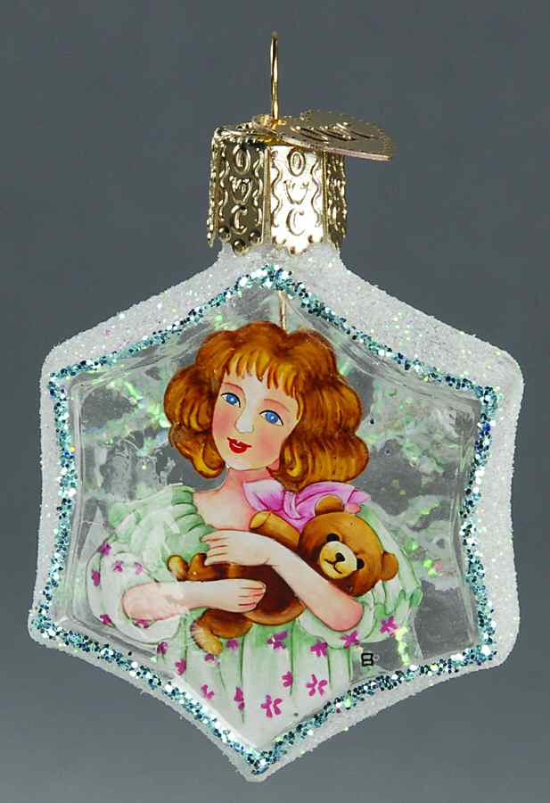Inside Art Old Fashioned Angel With Bear - With Box Bx1285 by Old World Christmas (Newer)-1
