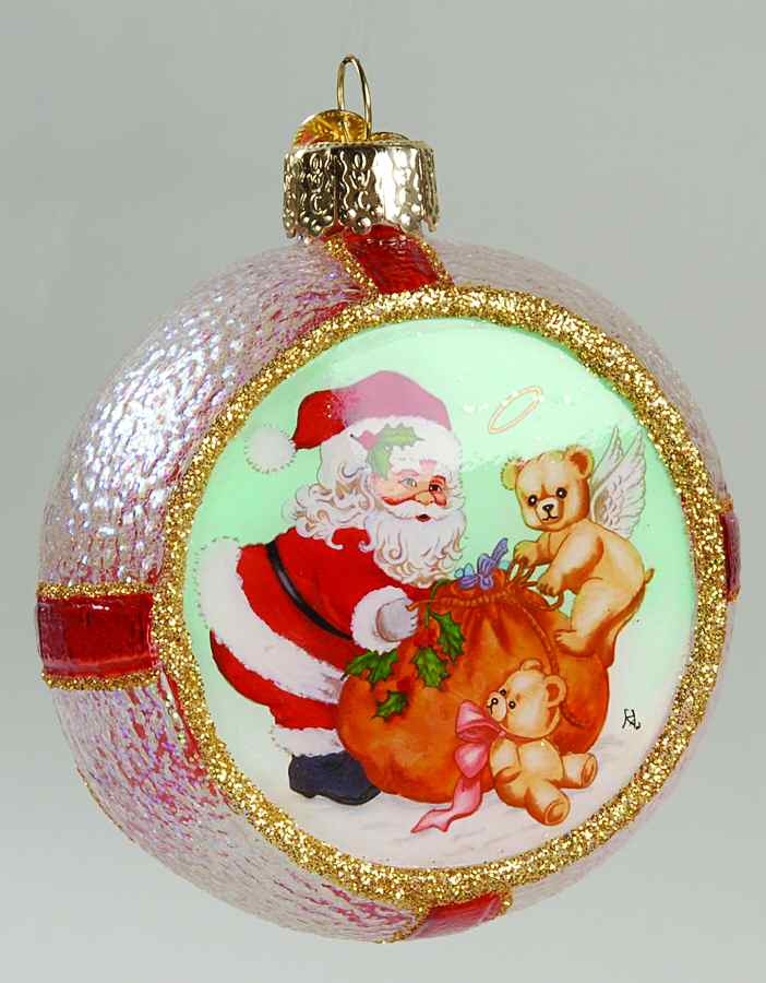 Inside Art Santa's Favorite Bears - With Box Bx638 by Old World Christmas (Newer)-1