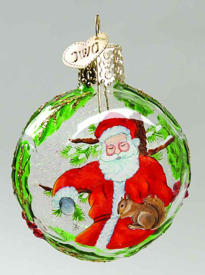 Inside Art Santa & Squirrel - With Box Bx1260 by Old World Christmas (Newer)-1