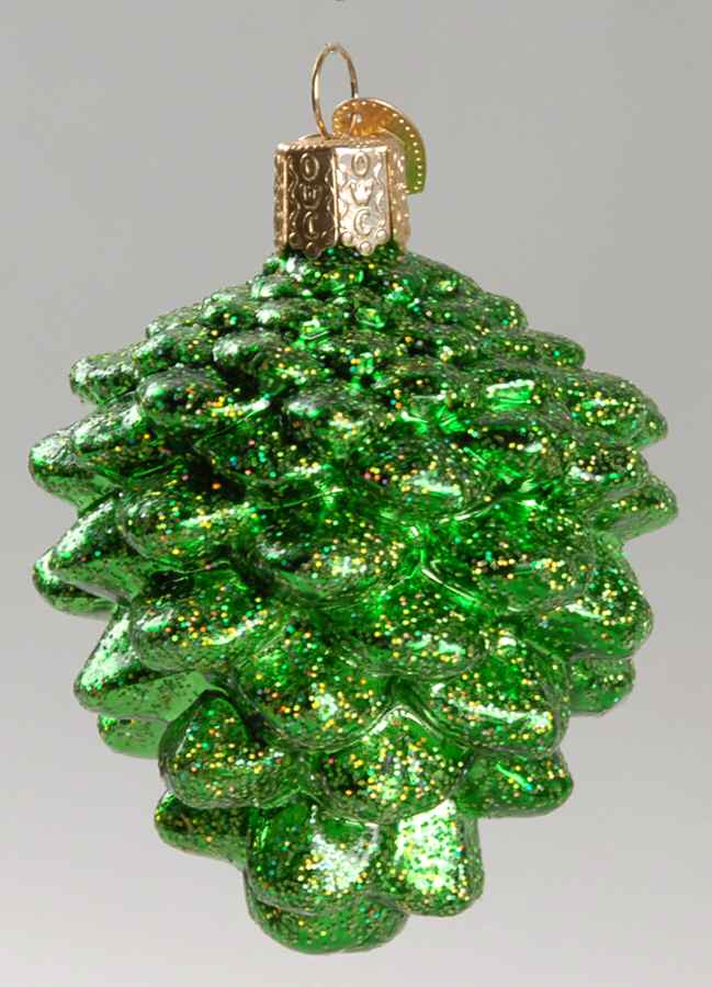 Trees & Cones & Wreaths Brilliant Pine Cone-Green - No Box by Old World Christmas (Newer)-1