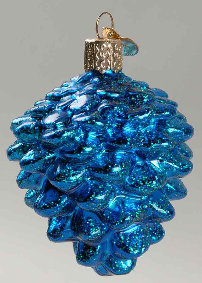 Trees & Cones & Wreaths Brilliant Pine Cone-Blue - No Box by Old World Christmas (Newer)-1