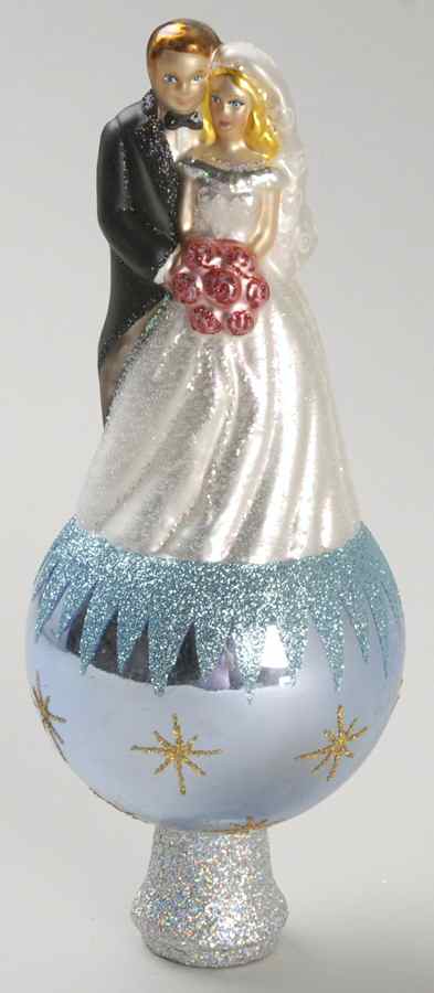 Tree Toppers Bridal Couple Tree Topper - Boxed by Old World Christmas (Newer)-1